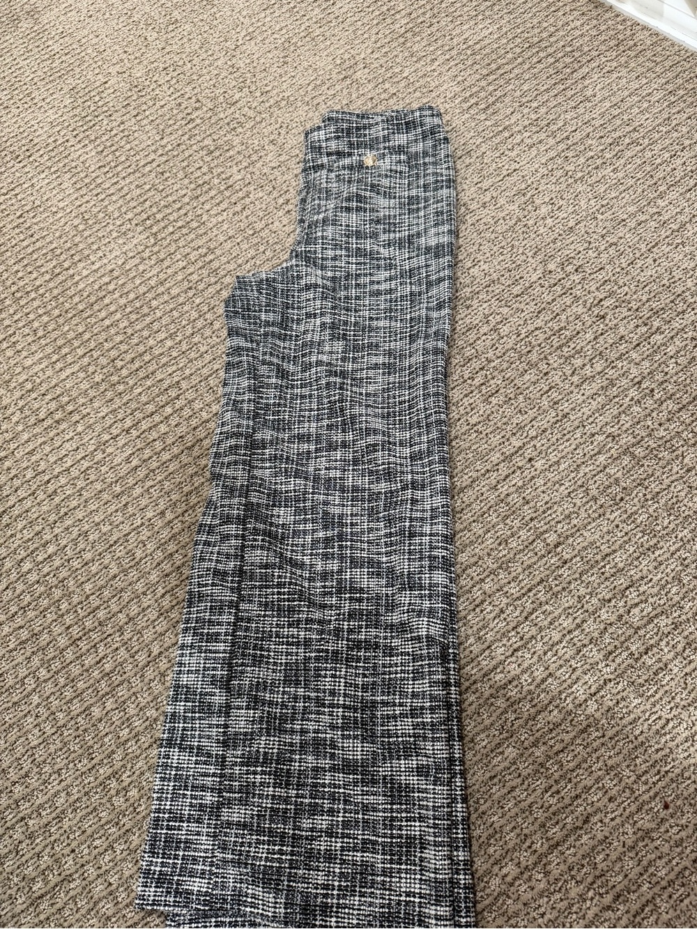 Black & White tweed wide leg pants